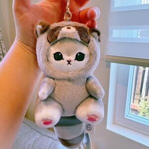 Mofusand racoon keychain